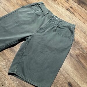 Vintage Corniche Green Denim Shorts Mens 38 Olive Cotton‎ Jean Shorts
